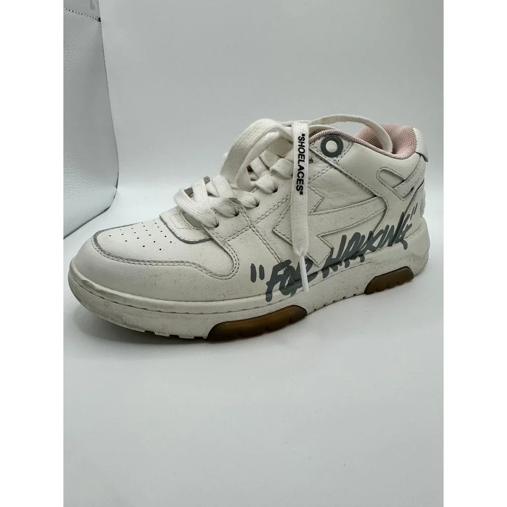 Off-White Kids Out Of Office White‎ Pink For Walking Sneakers Zip Tie Tag